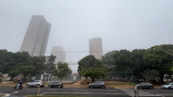 Frente fria mantém risco de chuva e derruba temperaturas em Araçatuba