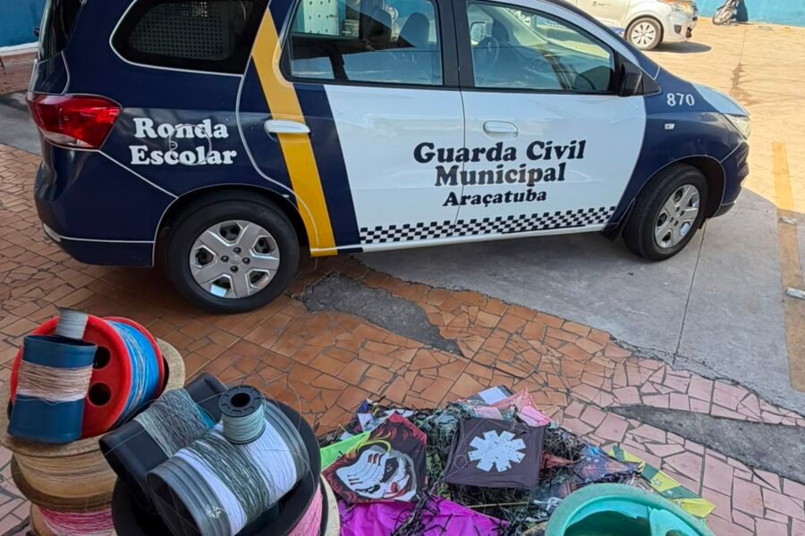 GCM apreende 146 pipas e 10 carretéis de linha chilena em Araçatuba
