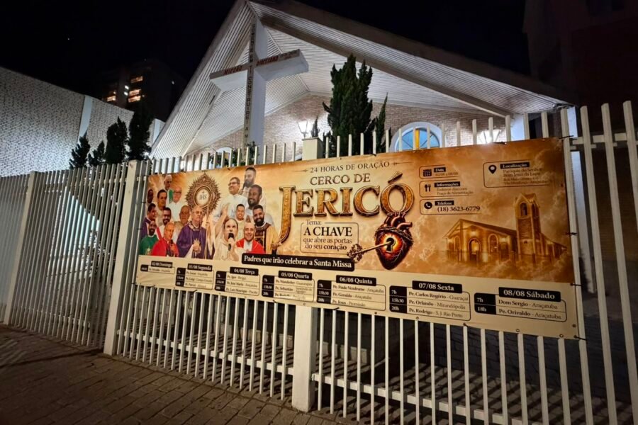 Paróquia Bom Jesus da Lapa realiza Cerco de Jericó em Araçatuba