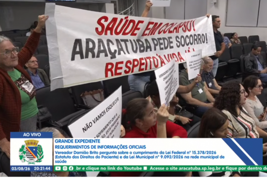 Saúde domina volta da Câmara após recesso em Araçatuba