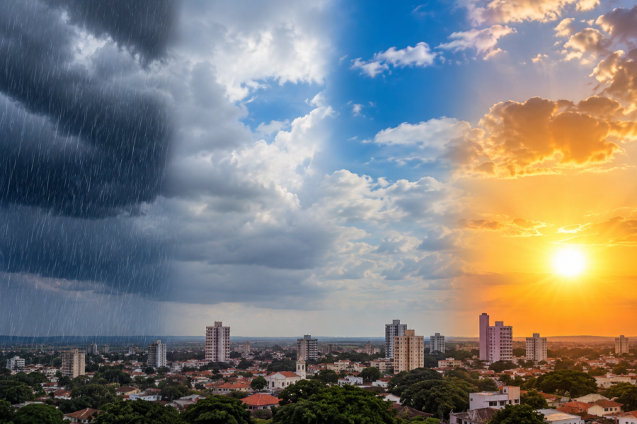 Araçatuba terá chuva na segunda, frio e volta do calor