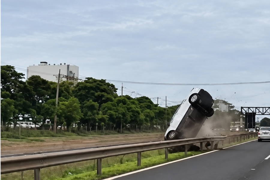 VEJA – Gestante de oito meses capota na Rondon em Araçatuba