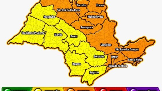 Defesa Civil alerta para chuva forte na região de Araçatuba até quinta