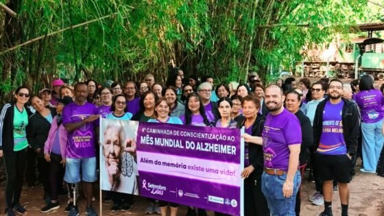 Caminhada sobre Alzheimer reúne cerca de 150 idosos em Araçatuba