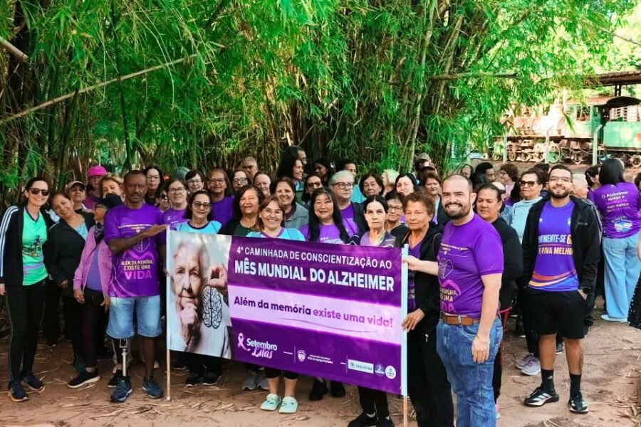 Caminhada sobre Alzheimer reúne cerca de 150 idosos em Araçatuba