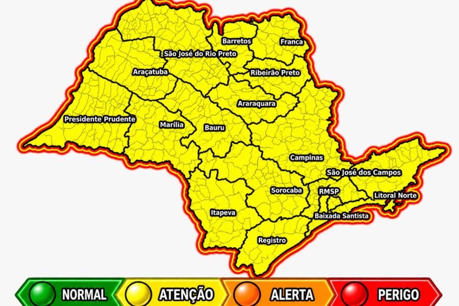 Araçatuba entra em atenção para passagem de frente fria