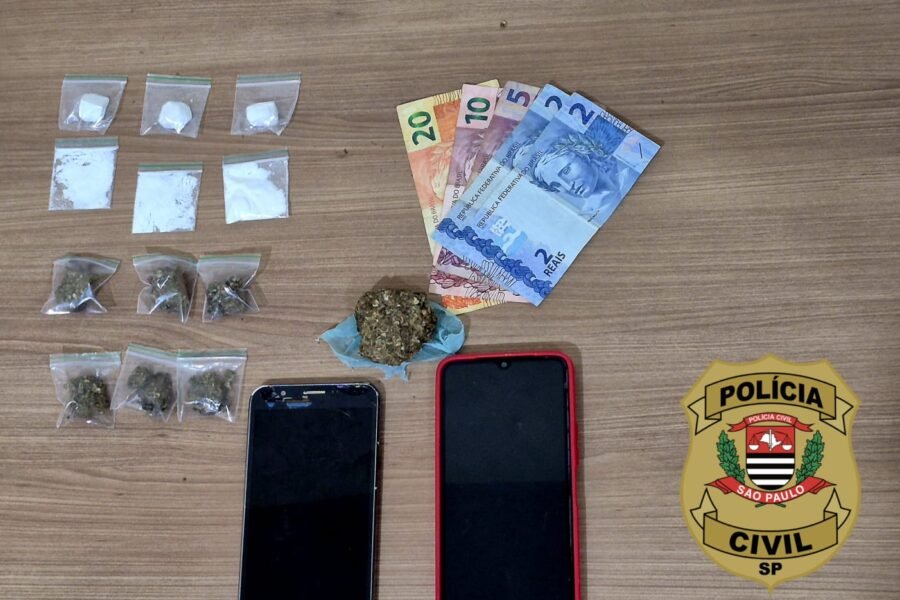 Polícia prende dupla por tráfico de drogas em rancho de Buritama