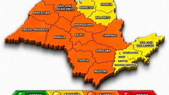 Defesa Civil alerta para chuva forte na região de Araçatuba