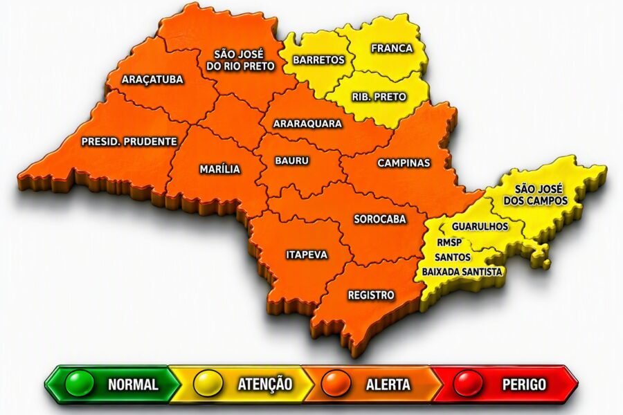 Defesa Civil alerta para chuva forte na região de Araçatuba